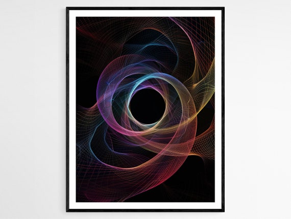 Geometric Circle Art Print Whimsical Wall Art Office Room Decoration Fathers Day Gift