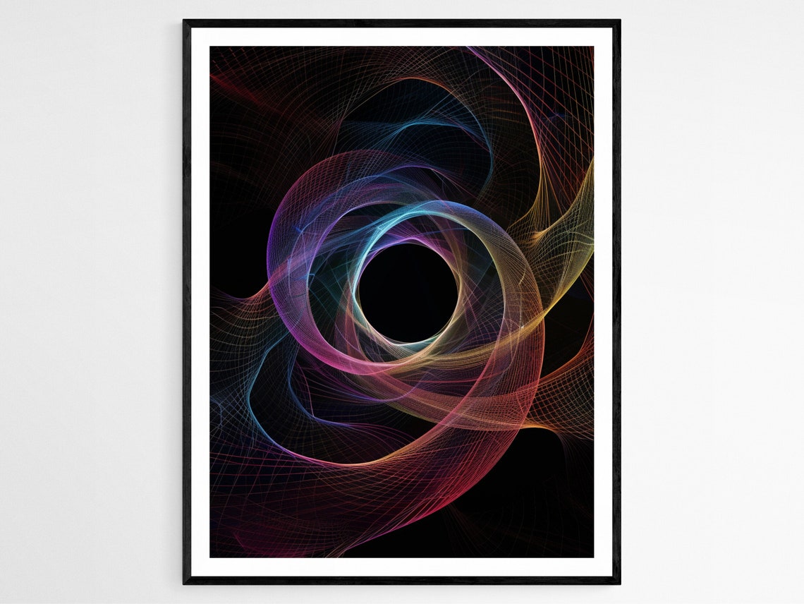Geometric Circle Art Print Whimsical Wall Art Office Room Decoration Fathers Day Gift