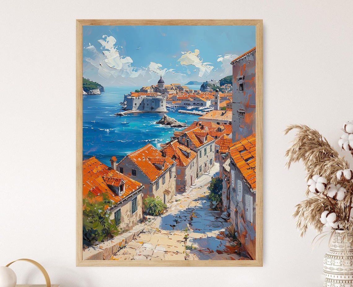 Historic Dubrovnik Old Town, Adriatic Sea Art Print