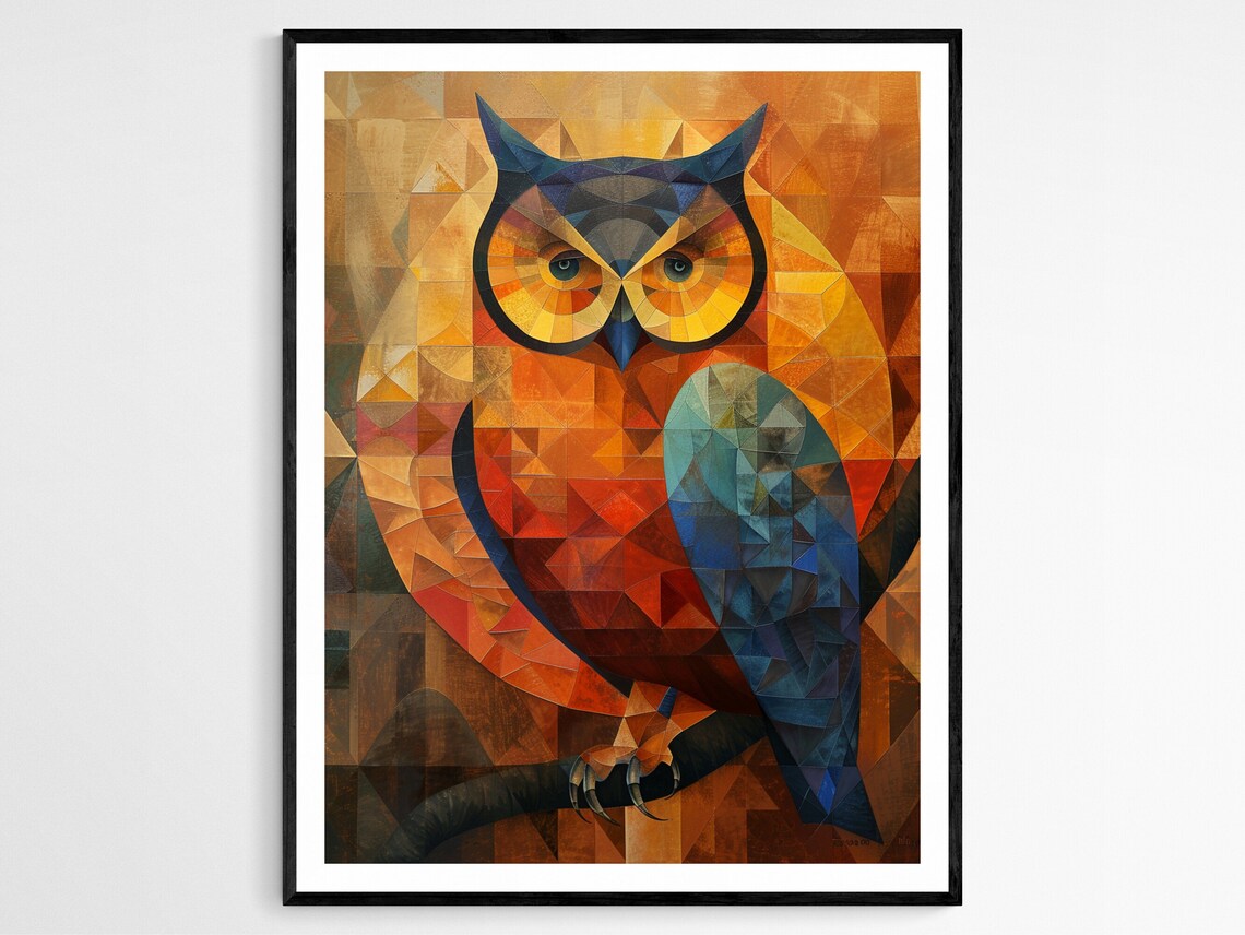 Charming Owl Bird Art Print, Birdwatchers Gift