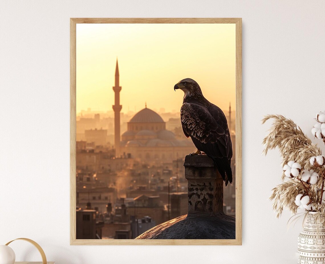 Eagle Over Damascus, Ancient Middle Eastern Cityscape