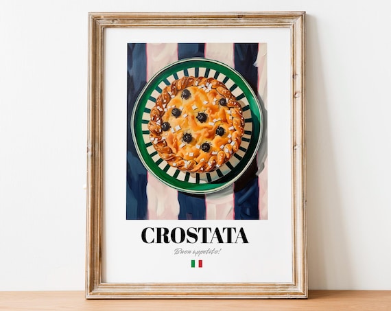 Retro Crostata Art Italian Dessert Decor For A Rustic And Cozy Ambience