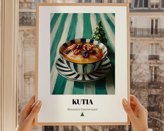 Kutia Ukrainian Christmas Eve Wheat Porridge Oil Painting Poster