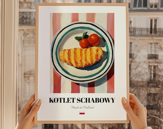Kotlet Schabowy Wall Print Polish Food Poster Painting Cuisine
