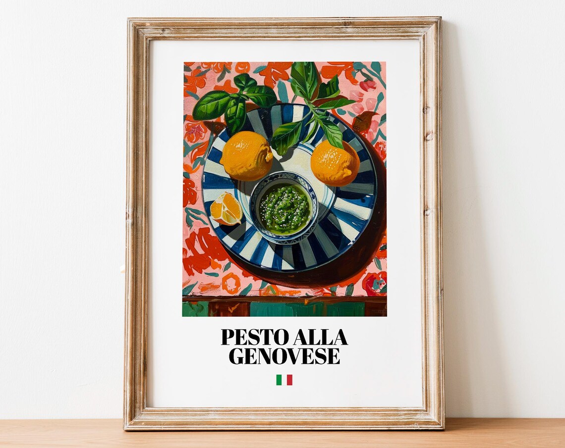 Italian Pesto Poster Caf Wall Art For Culinary Enthusiasts