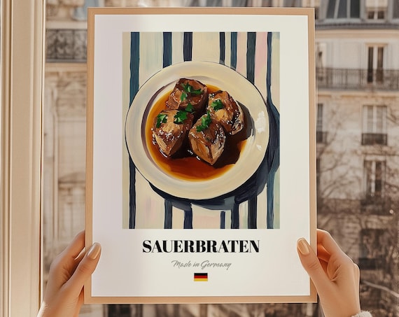 Sauerbraten Gicle Poster German Cuisine Art Food