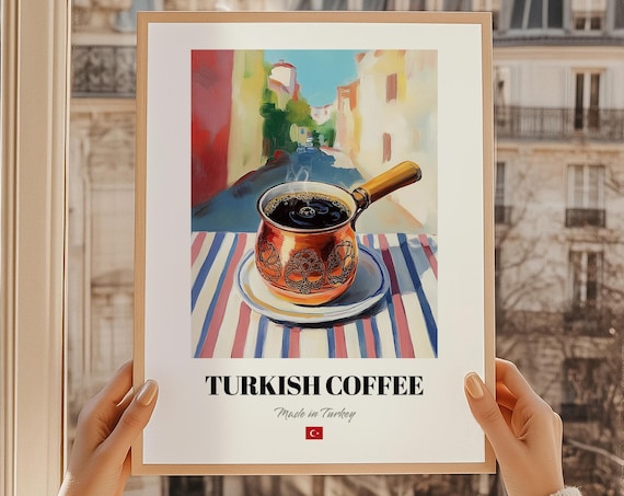 Turkish Coffee Trk Kahvesi Poster, Kitchen Print