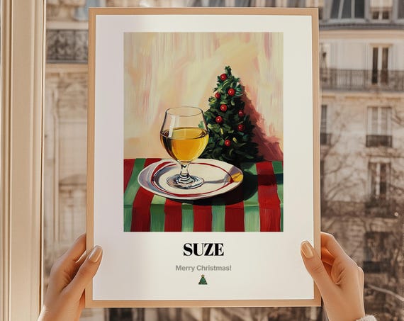 Suze Christmas Drink Art Print, French