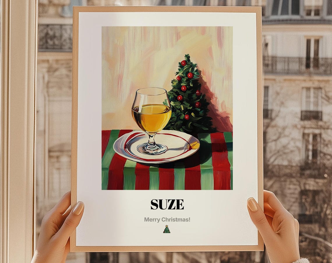 Suze Christmas Drink Art Print, French