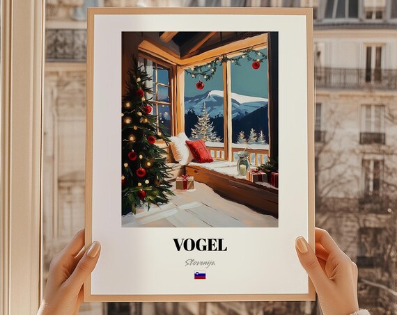 Vogel Slovenia Ski Resort Wall Decor Print Poster Christmas Gift