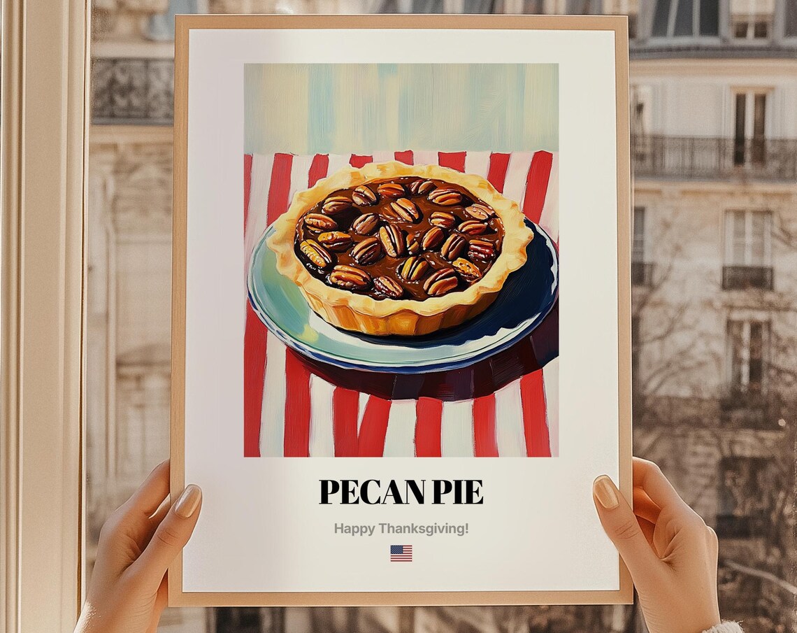 Pecan Pie Thanksgiving Gift, Food Art Print