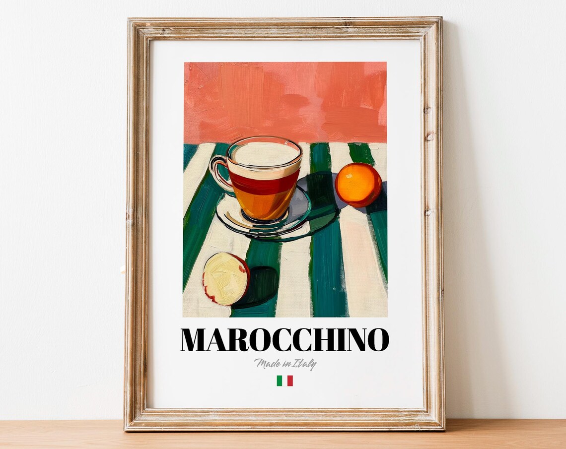Italian Marocchino Poster, Coffee Artwork