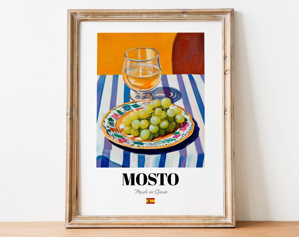 Mosto Wall Art Print Poster Traditional Beverage Artwork For Kitchens