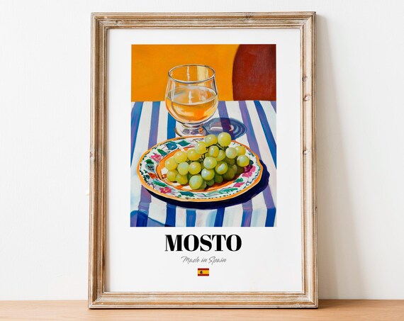 Mosto Wall Art Print Poster Traditional Beverage Artwork For Kitchens