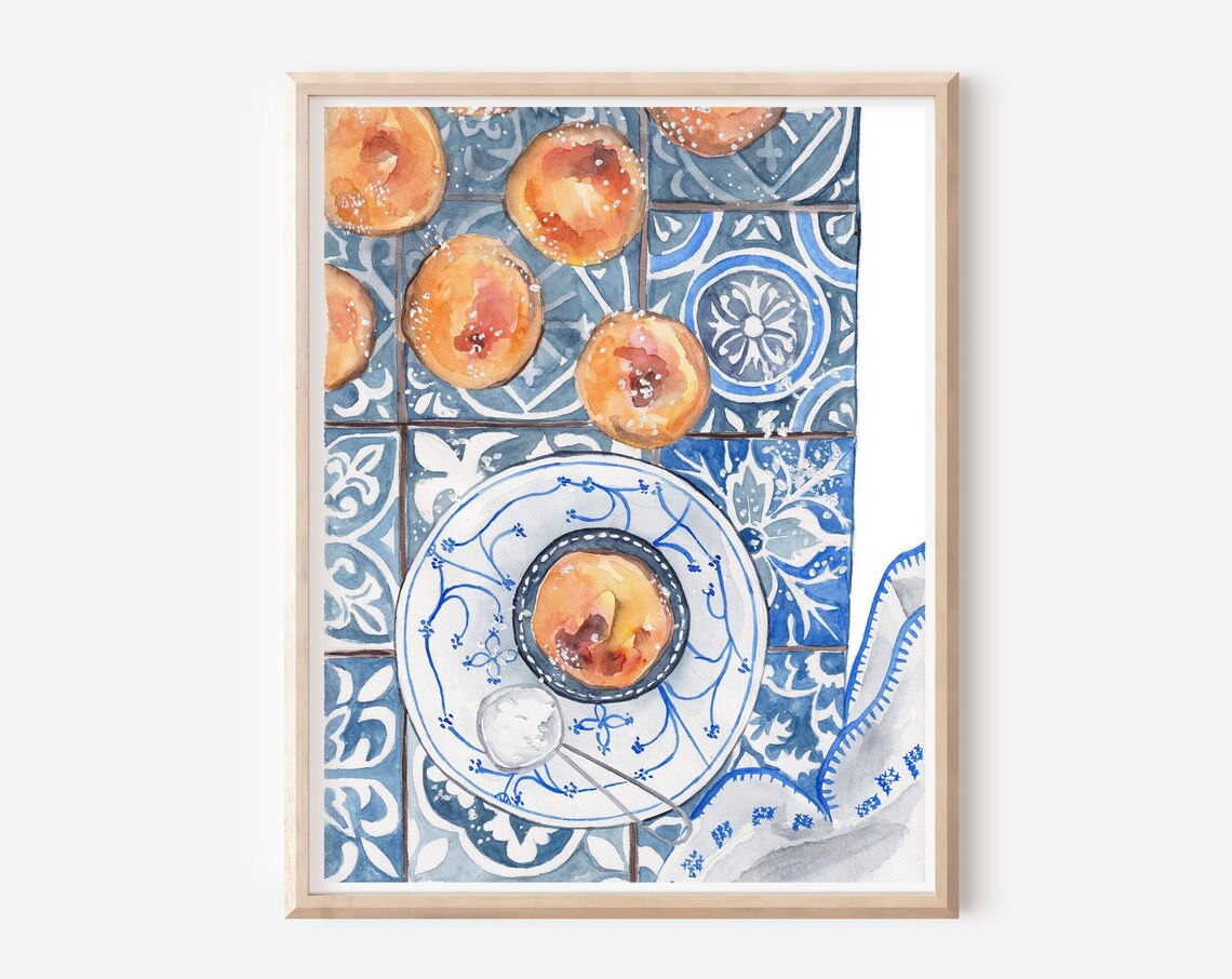 Pastel De Nata Portugal Kitchen Wall Art Print