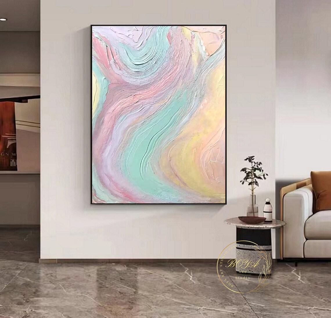 Colorful Abstract Painting, Modern Wall Art Print - Image 2