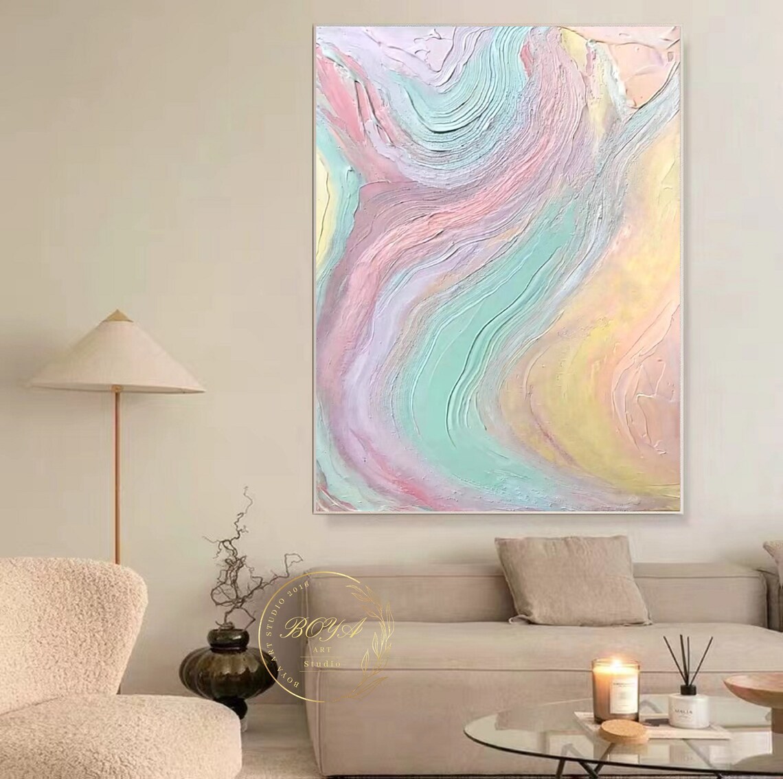Colorful Abstract Painting, Modern Wall Art Print - Image 4