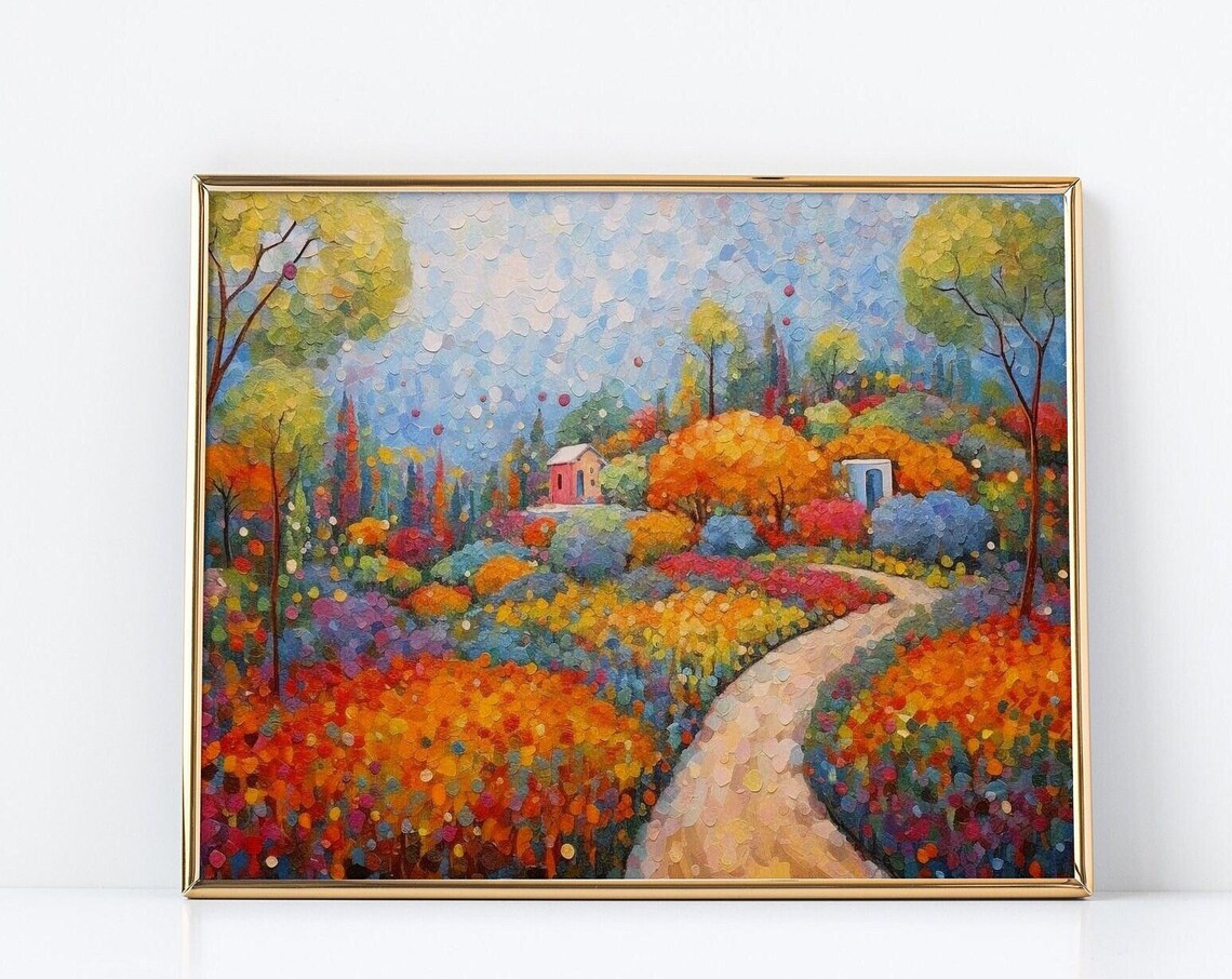 Traditional Vietnamese Inspired Abstract Landscape, Dansaekhwa Style