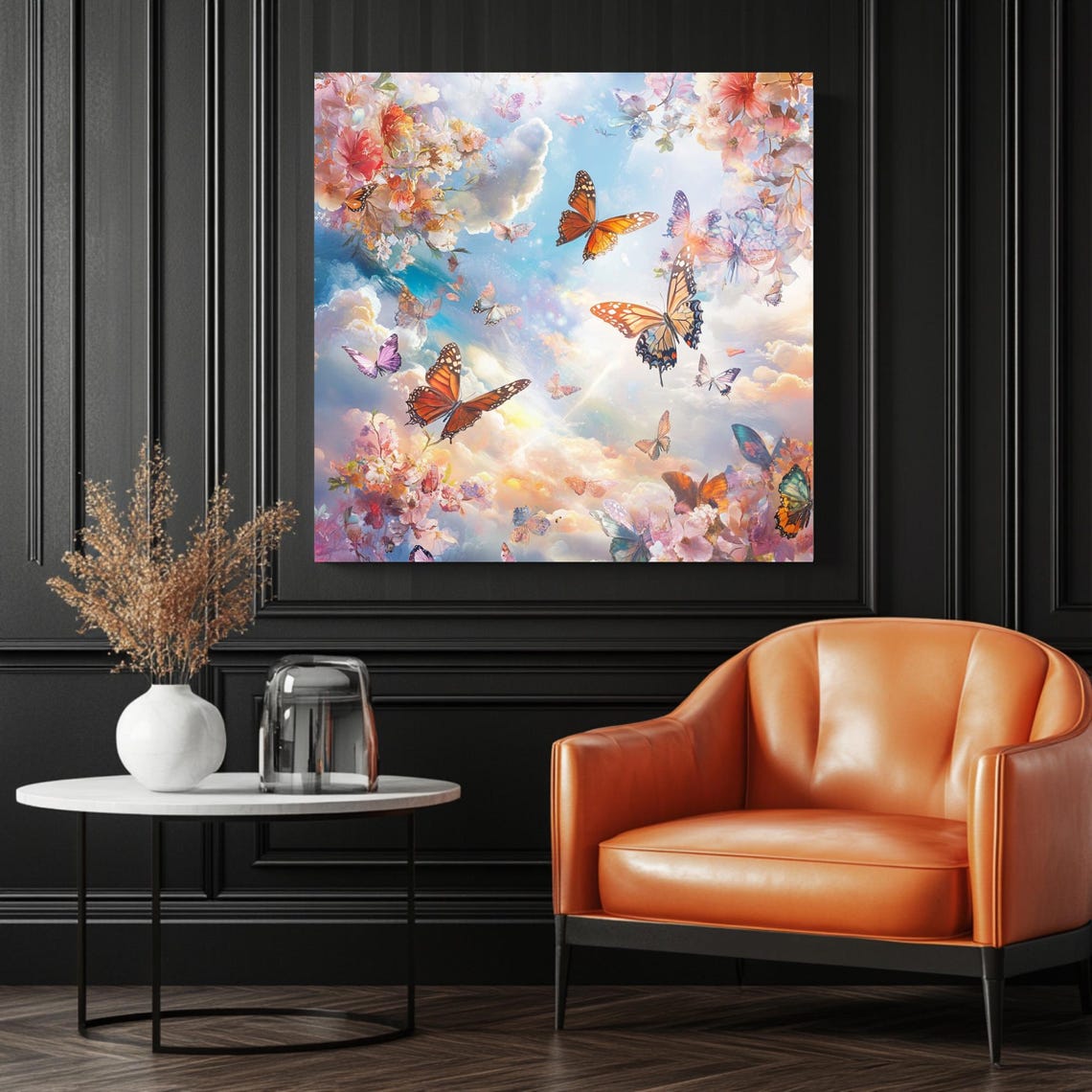 Butterfly Wall Art Poster, Dreamy Sky Nursery Decor - Image 3