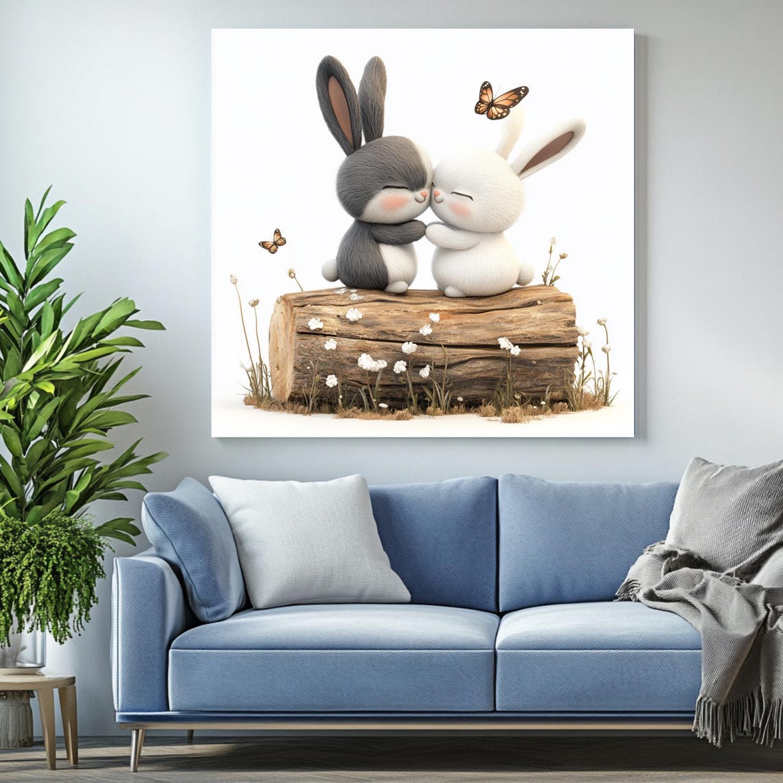 Love Bunny, Romantic Nursery Decor Art Print - Image 2