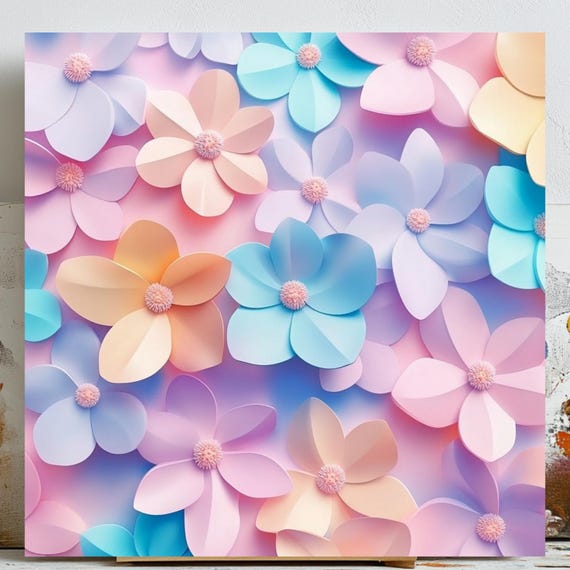 Pastel Floral Art Print, Spring Botanical Decor
