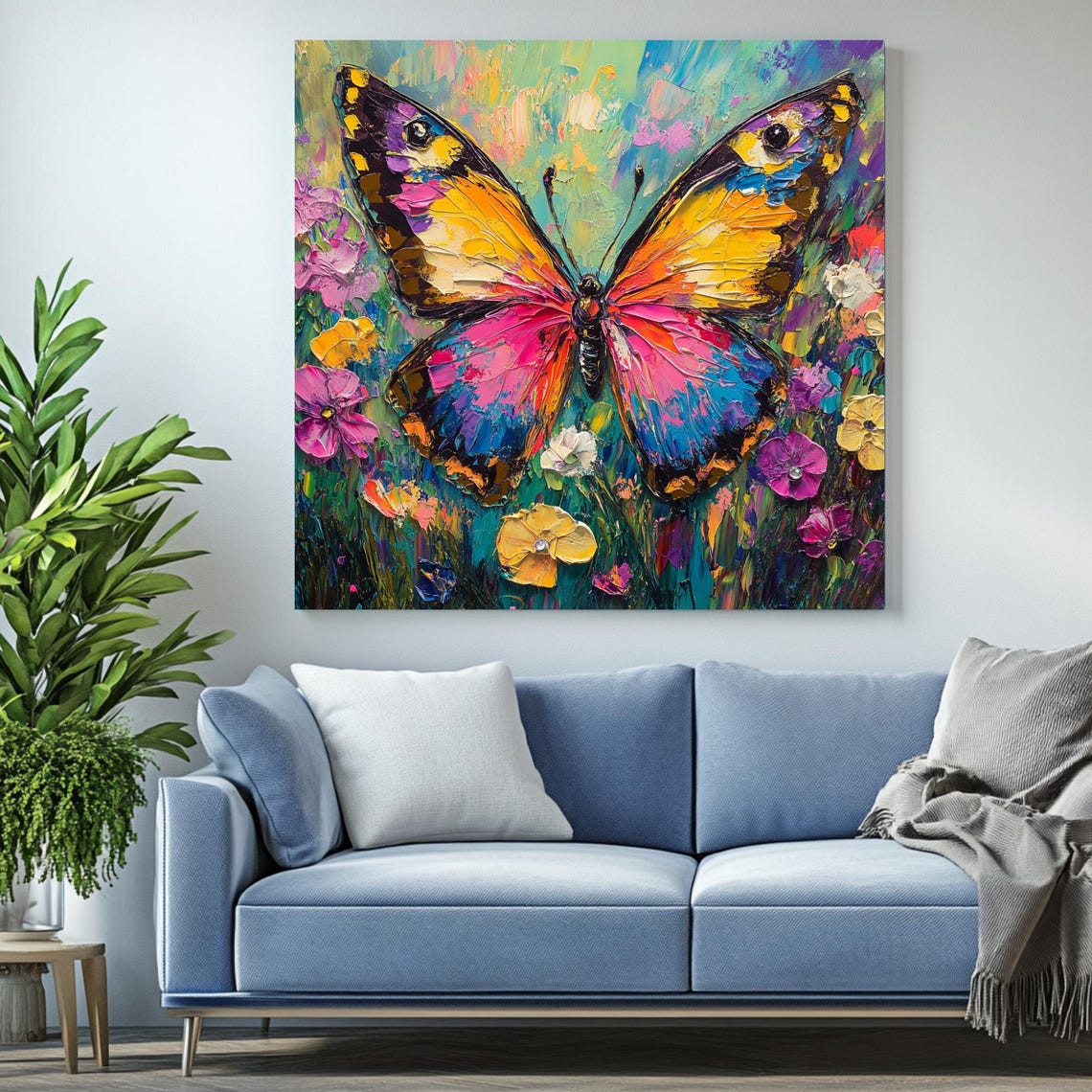 Butterfly Wall Art, Modern Nature Decor - Image 2
