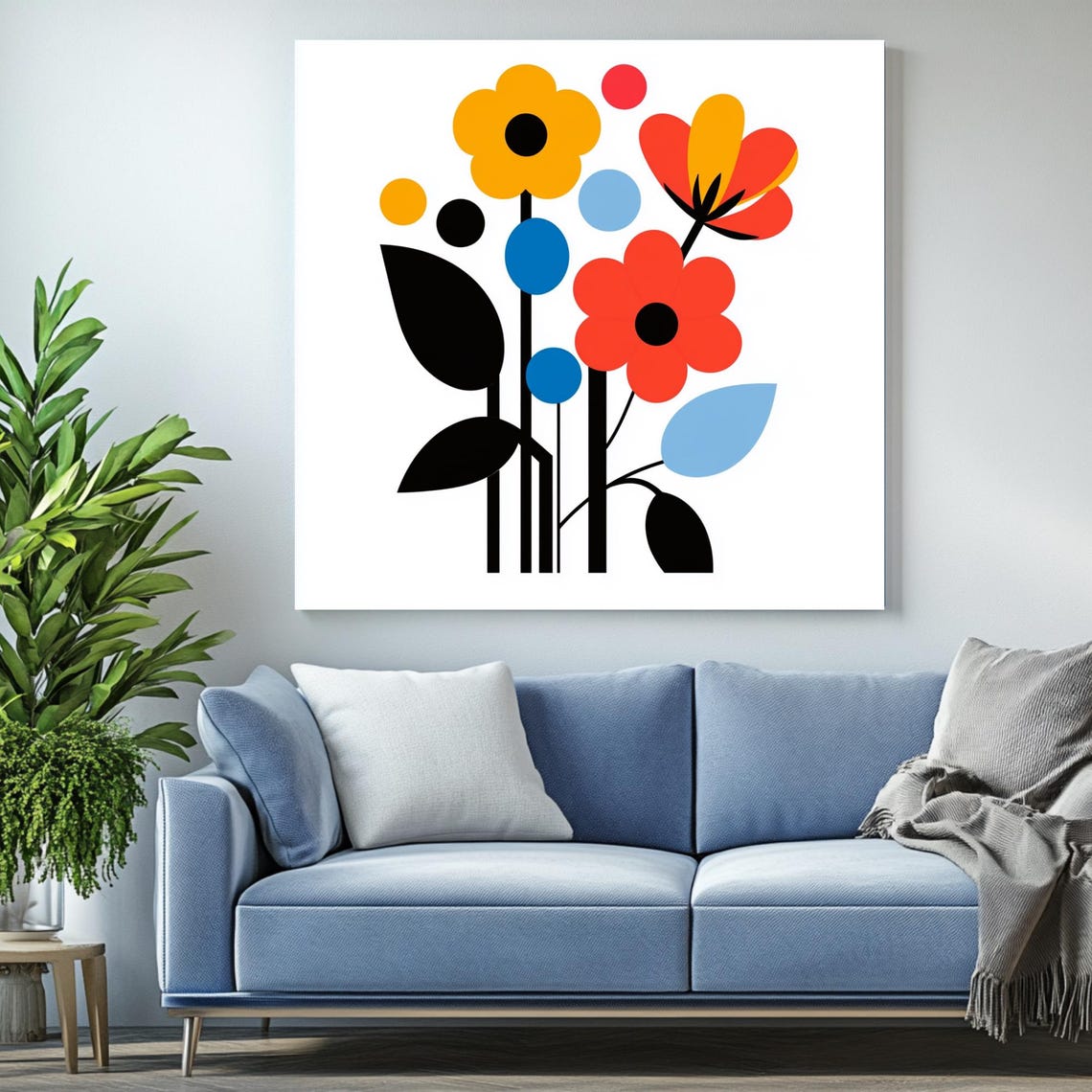 Abstract Flower Art Print, Modern Nursery Decor - Image 2