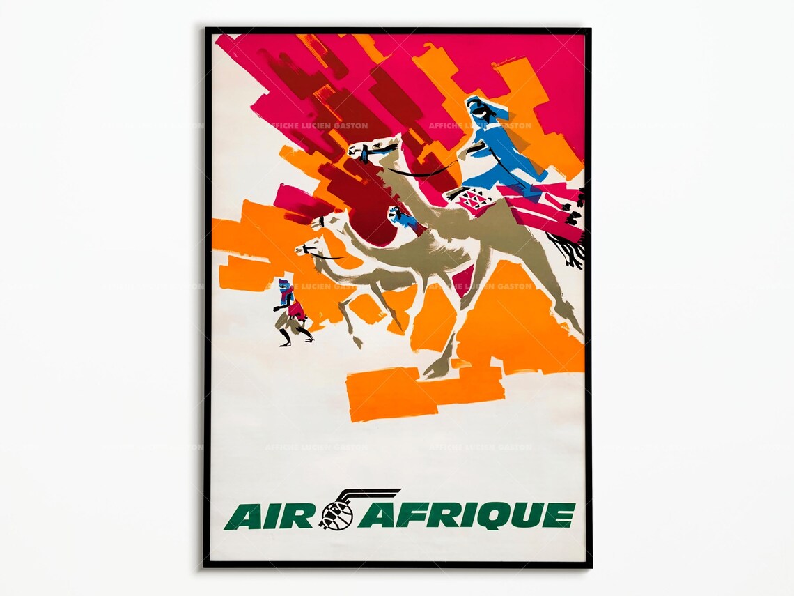 Vintage Air Africa Senegal Travel Poster