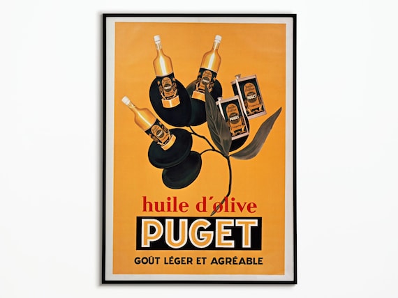 Vintage Puget Olive Oil Food Poster Print