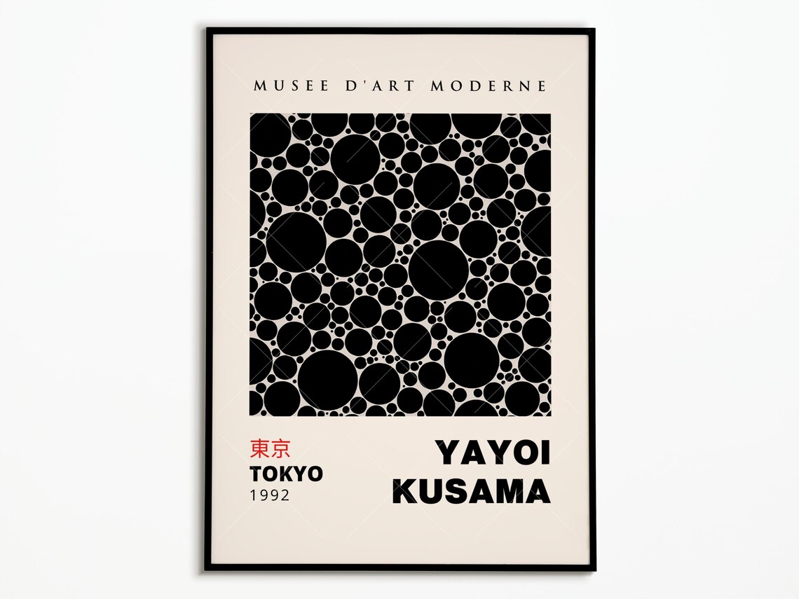 Yayoi Kusama Poster, Contemporary Wall Art Print