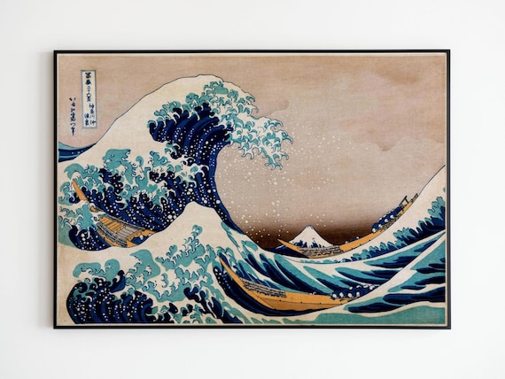 Hokusai Wave Japanese Art Print, Japanese Decor