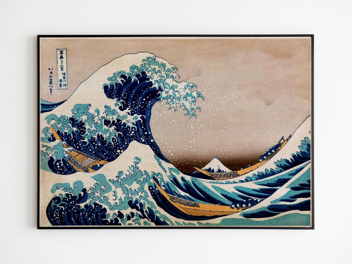 Hokusai Wave Japanese Art Print, Japanese Decor
