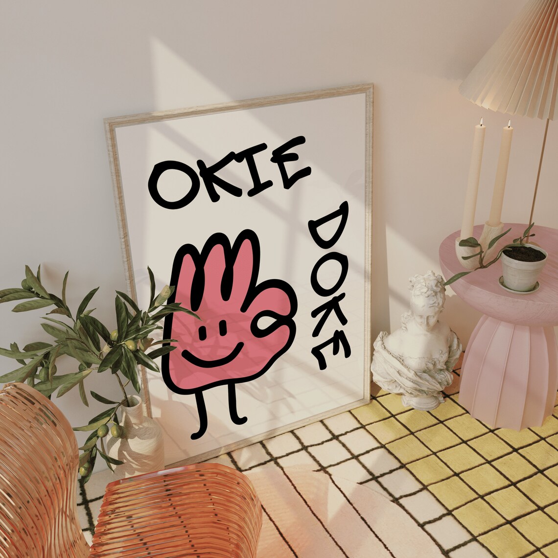 Okie Doke Mid Century Typography Art Print - Image 3