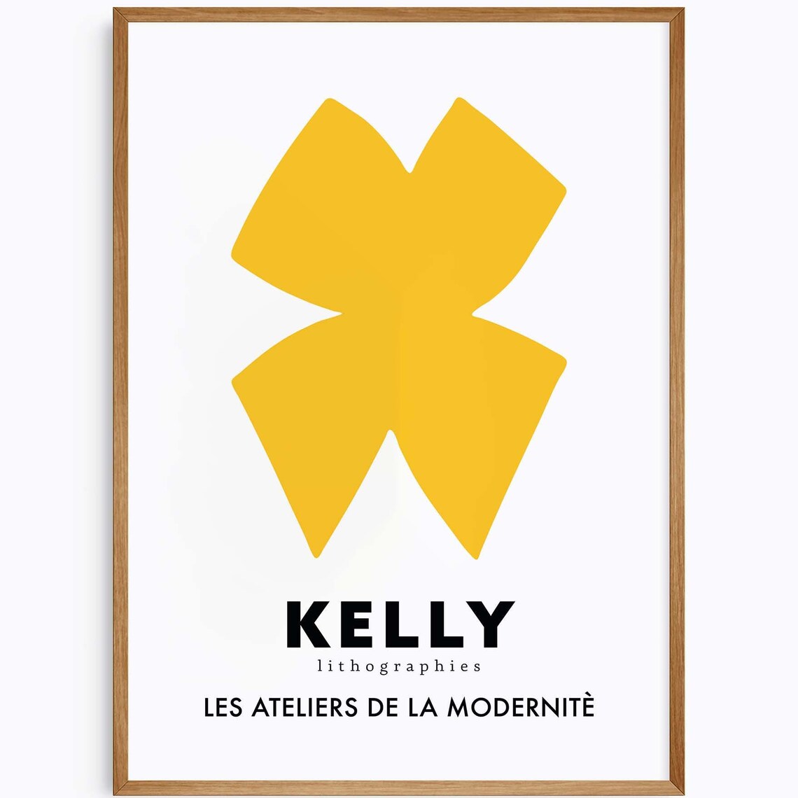 Ellsworth Kelly Lithographies Yellow Geometric Star Modern Art Print