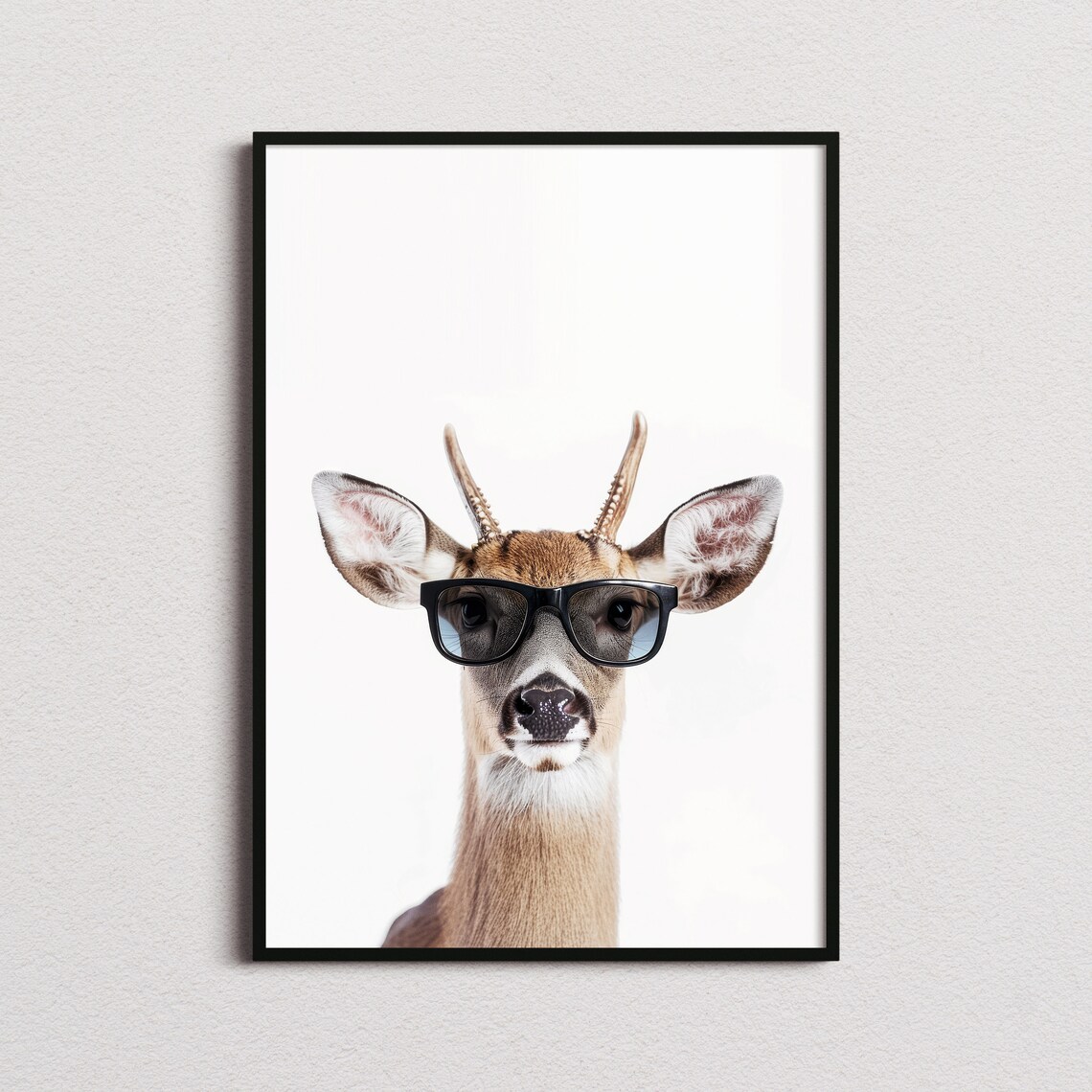 Deer in Sunglasses Funny Animal Art Print