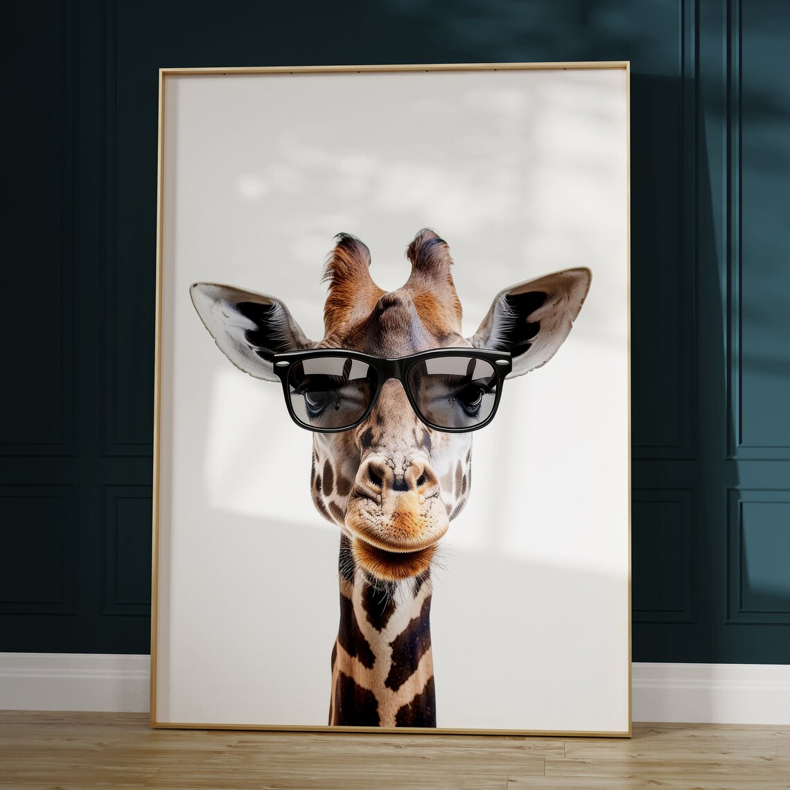 Giraffe in Sunglasses Funny Animal Art Print - Image 2