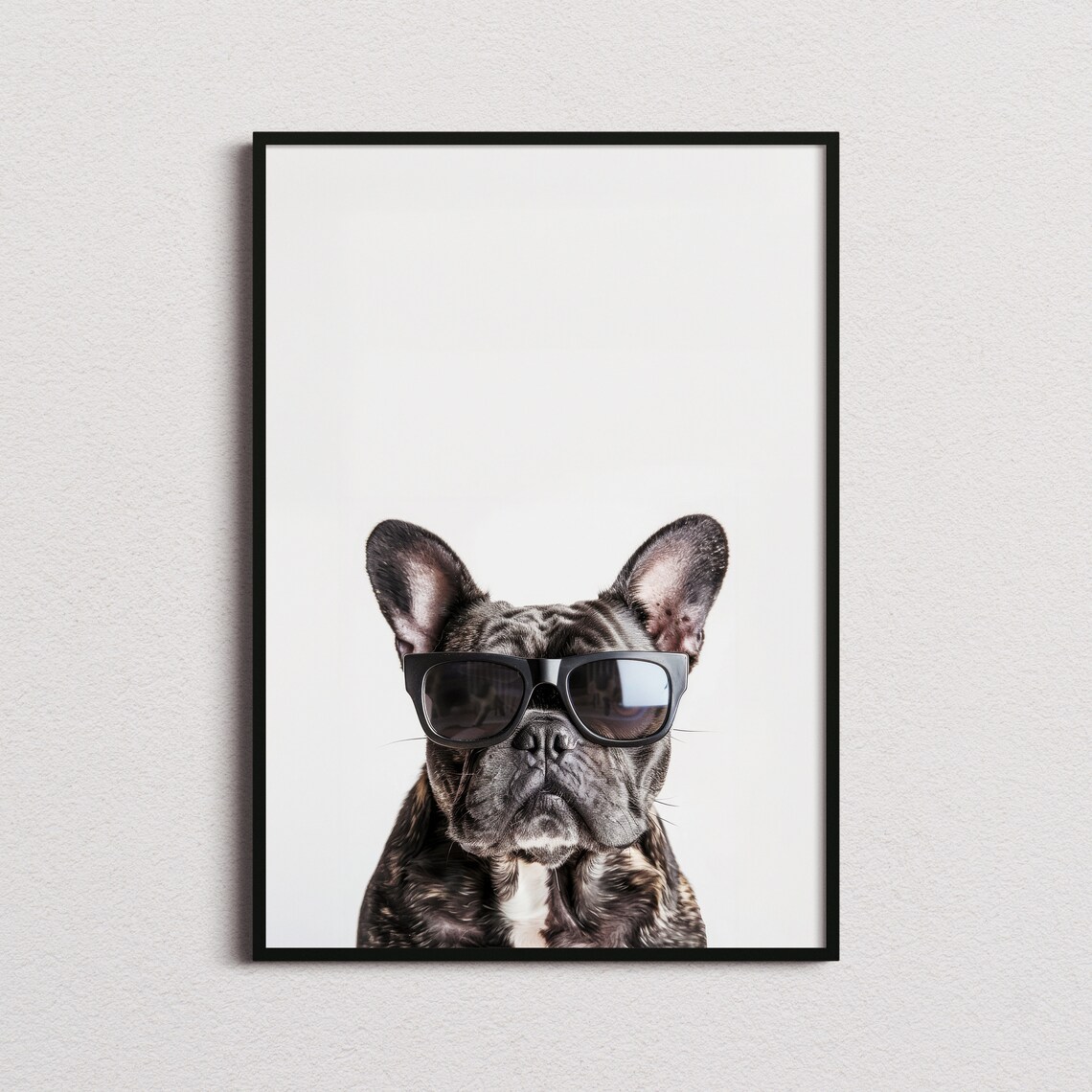 French Bulldog in Sunglasses Funny Dog Art Print
