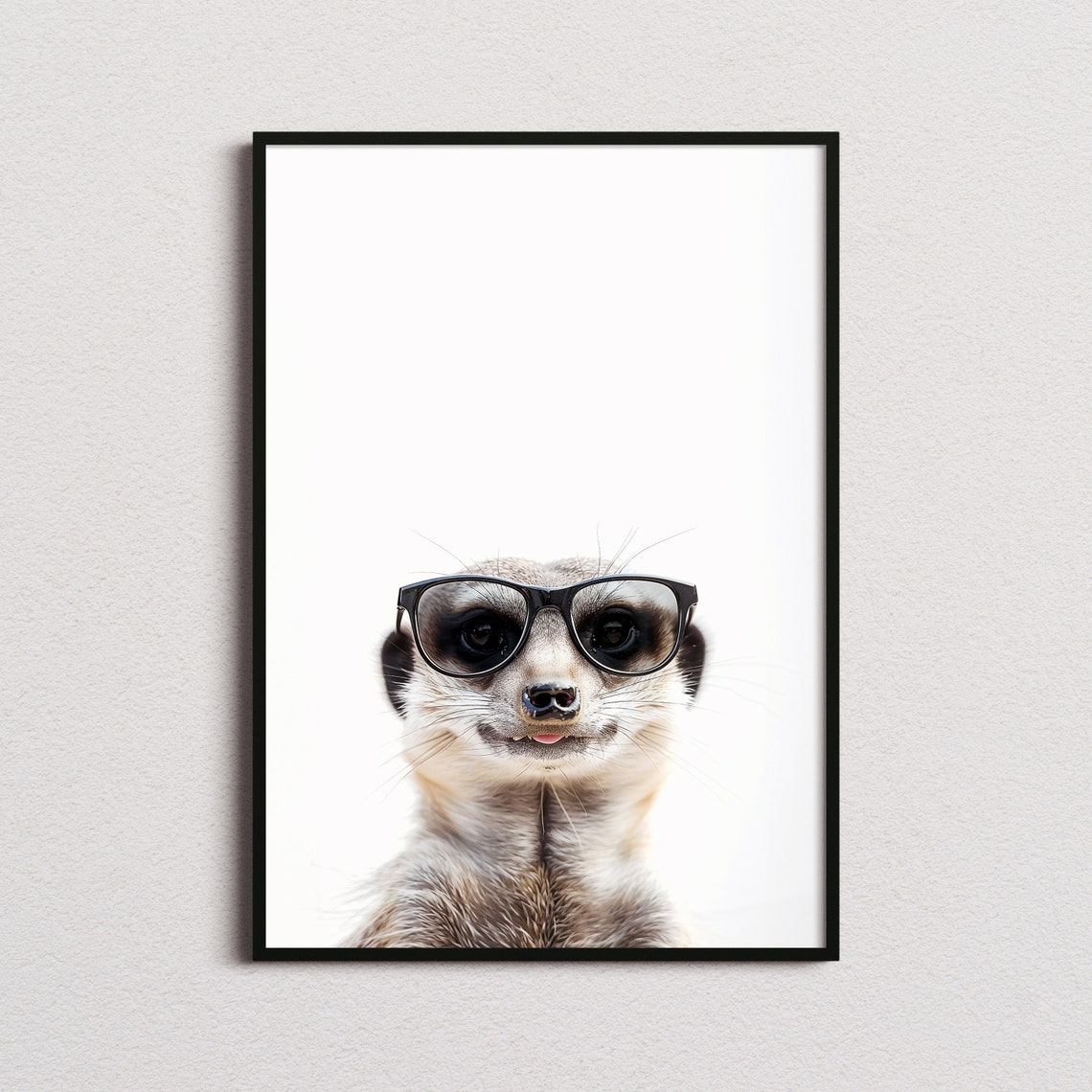 Meerkat In Sunglasses Print Meerkat Print Meerkat Poster Funny Meerkat Print Meerkat Art Kids Bedroom Art Funny Animal Print