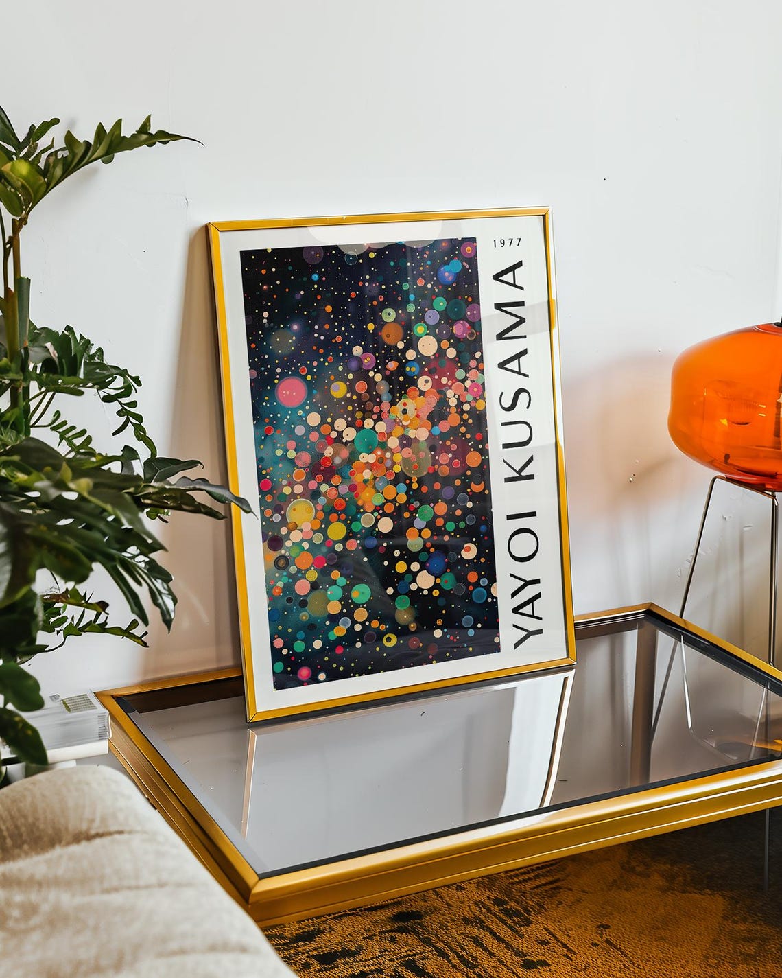Yayoi Kusama 1977 Cosmic Colorful Dotted Abstract Universe Print - Image 3