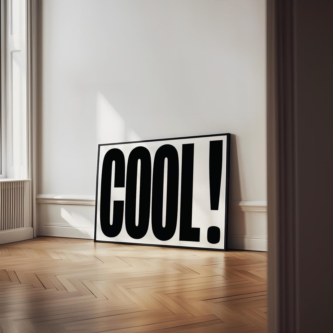 GOOD! Extra Large Black and White Modern Typography Wall Art - Image 2