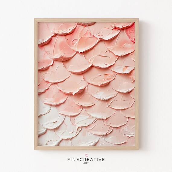 Abstract Organic Shapes Print Soft Pink Color Painting Wall Art Modern Home Decor Textured Art Instant A13