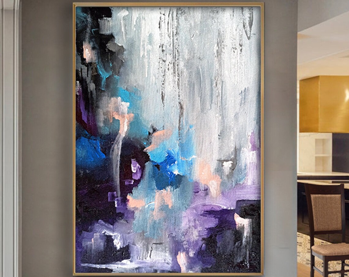 Unique Brush Strokes Abstract Art, Modern Decor