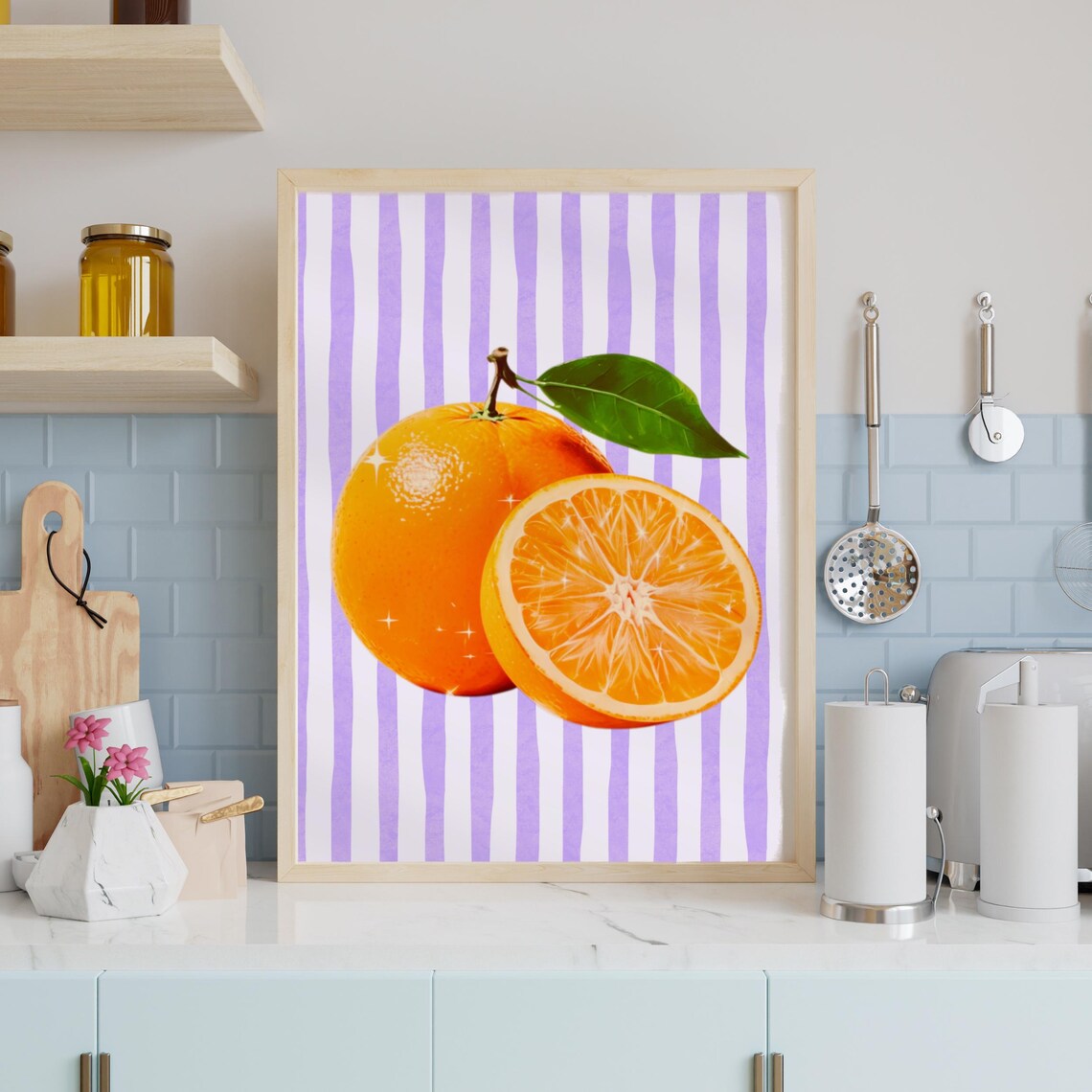 Orange Fruit Poster, Modern Kitchen Wall Decor - Image 4