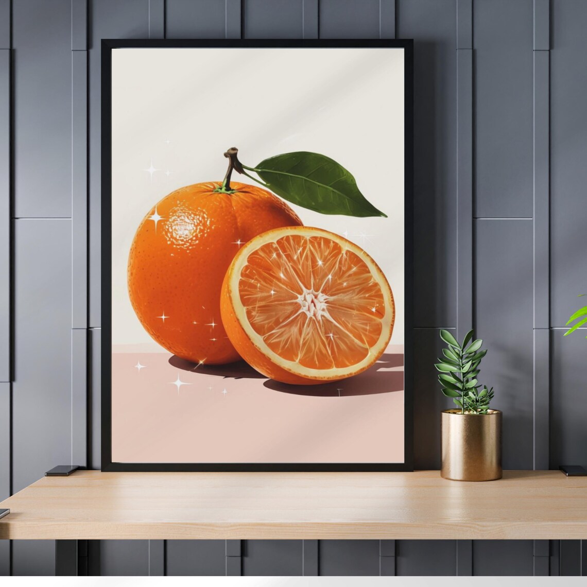 Orange Art Print, Modern Kitchen Wall Decor - Image 3