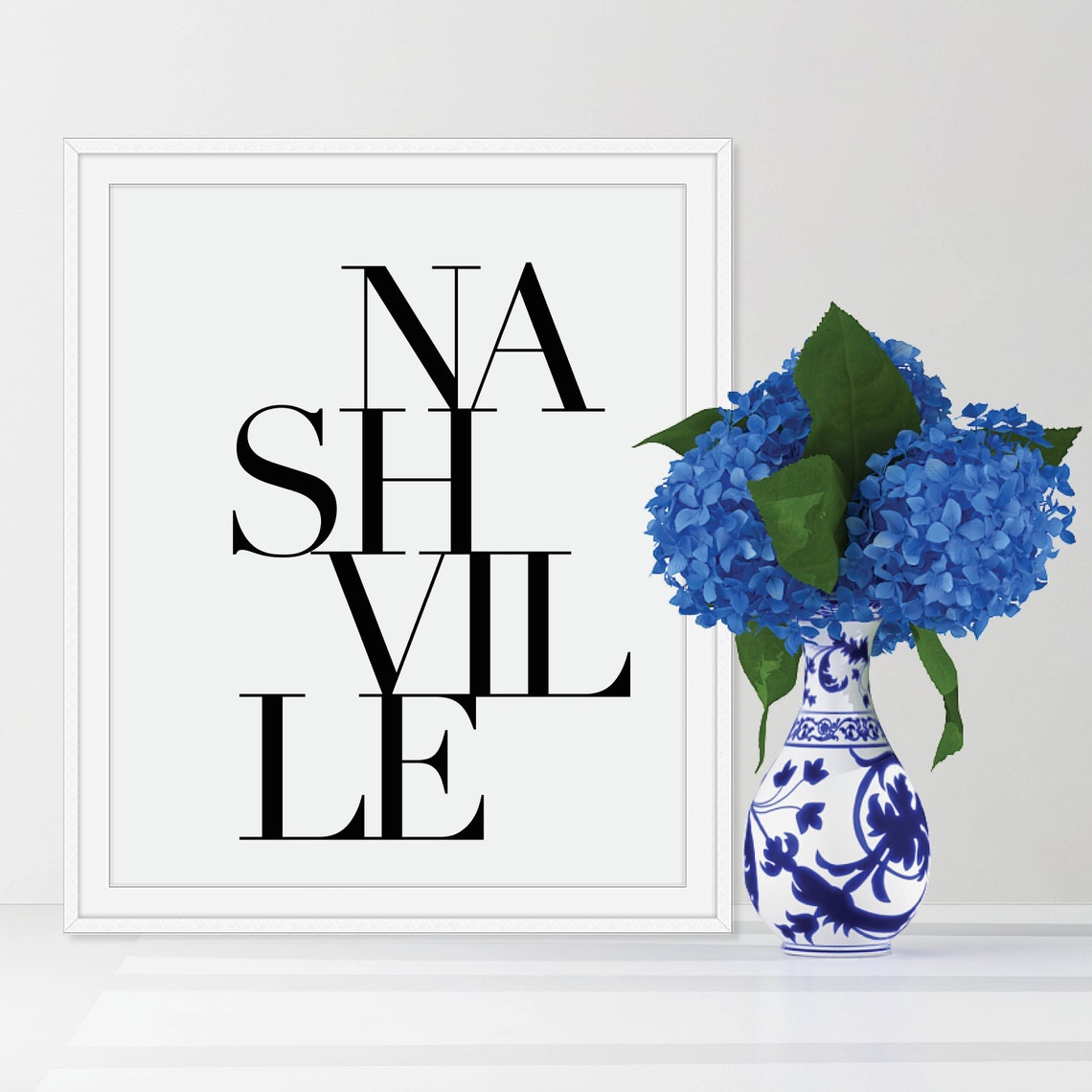 Nashville Stacked Elegant Serif Typography Music City Pride Poster - Image 3