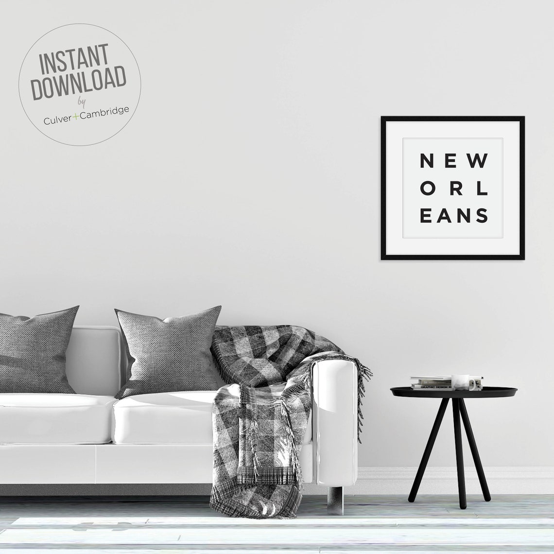 New Orleans Area Code Art Louisiana Geography Minimalist Poster - Image 2