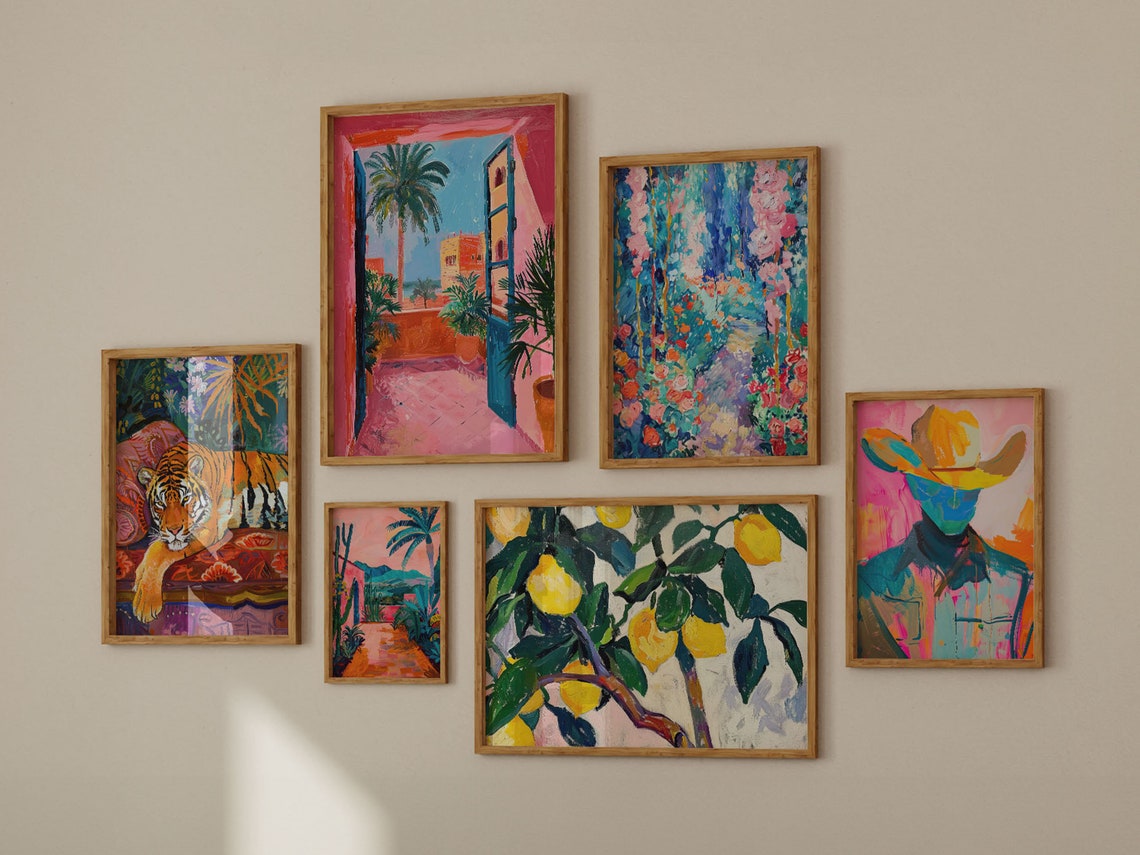 Dopamine Colorful Maximalist Gallery Wall Display Art Poster