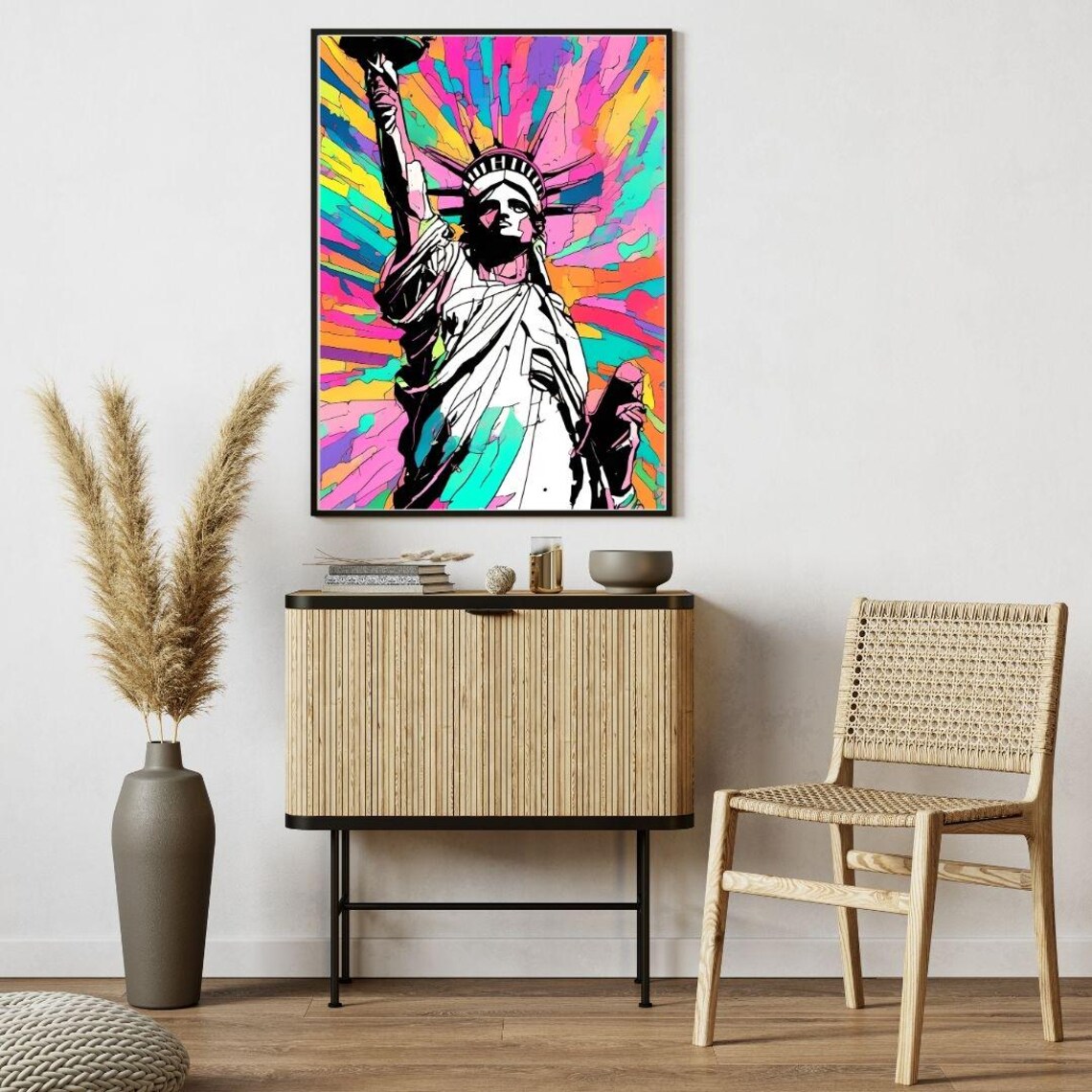 Status Of Liberty Abstract Wall Art, Maximalist - Image 4