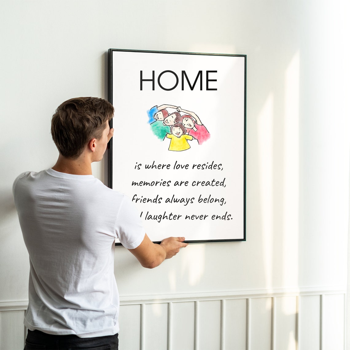 3home Is Where Love Resides Sign Family Room Decor Living Room Wall Art Modern Farmhouse Sign Family Quote Housewarming Gift - Image 7