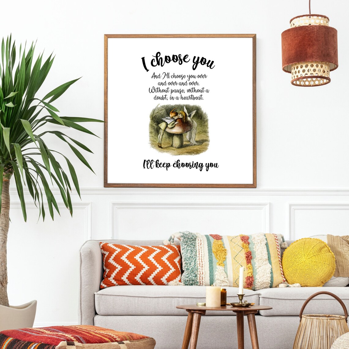 Family And Love I Choose You Sign, Home Decor - Image 3